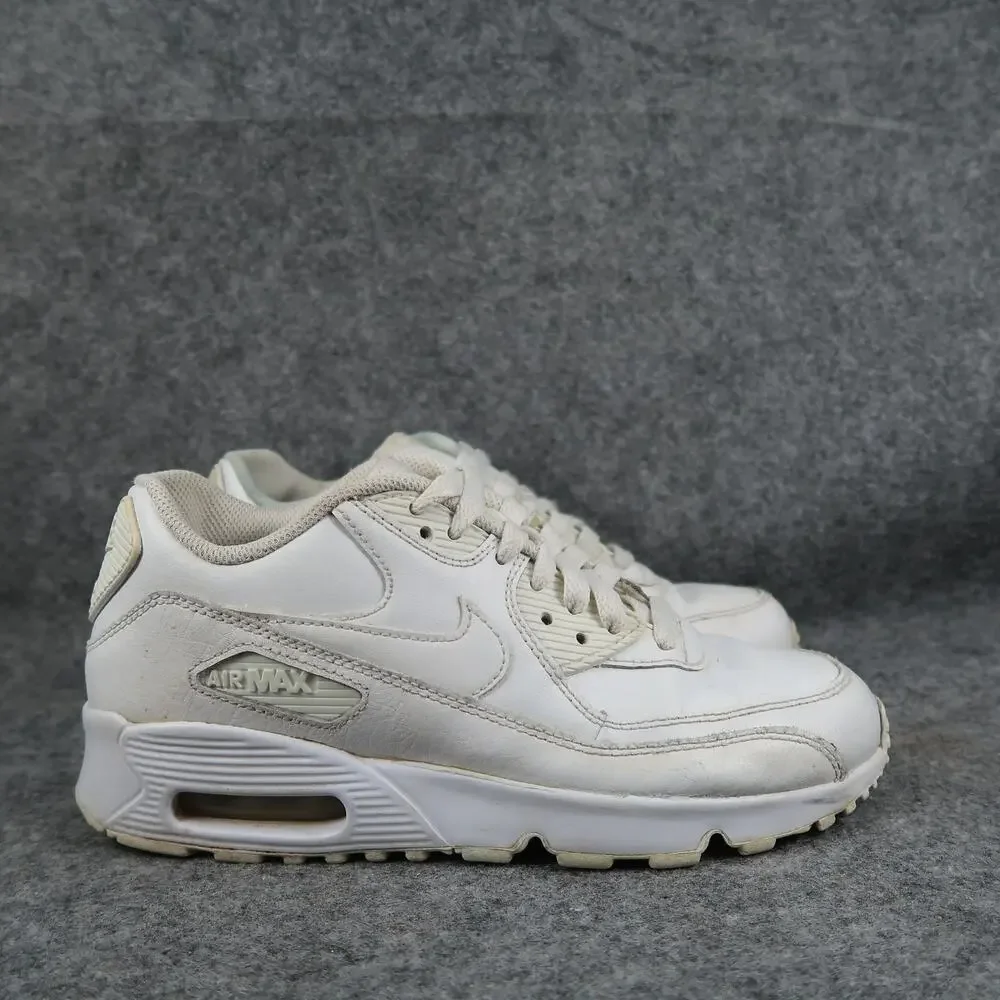 Nike Shoes Kids Youth 5 Sneaker Air Max 90 Leather Sneakers White Active Trainer